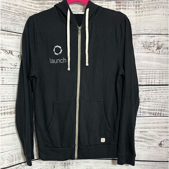 Marine layer Sweatshirt Womens Size XS zip up hoodie cotton Model Blend Black - Picture 2 of 11